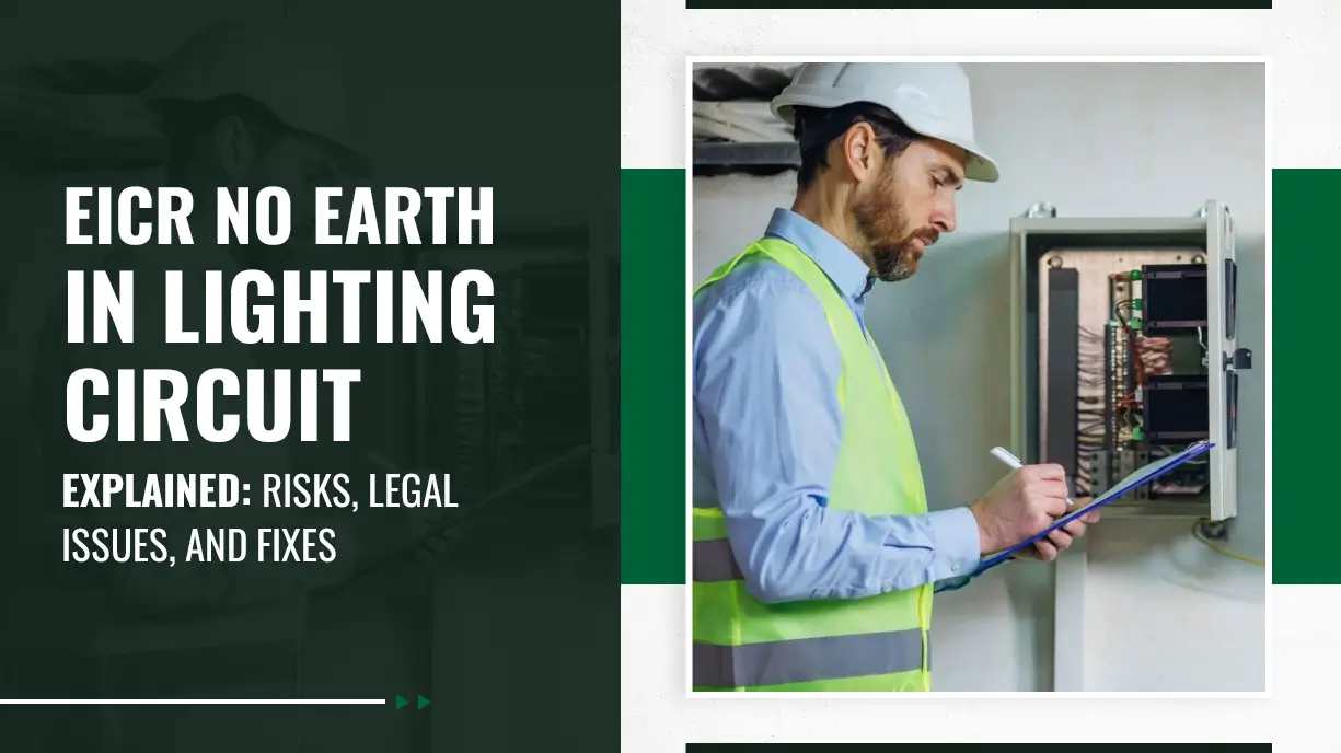 EICR No Earth in Lighting Circuit Explained Risks, Legal Issues, and Fixes