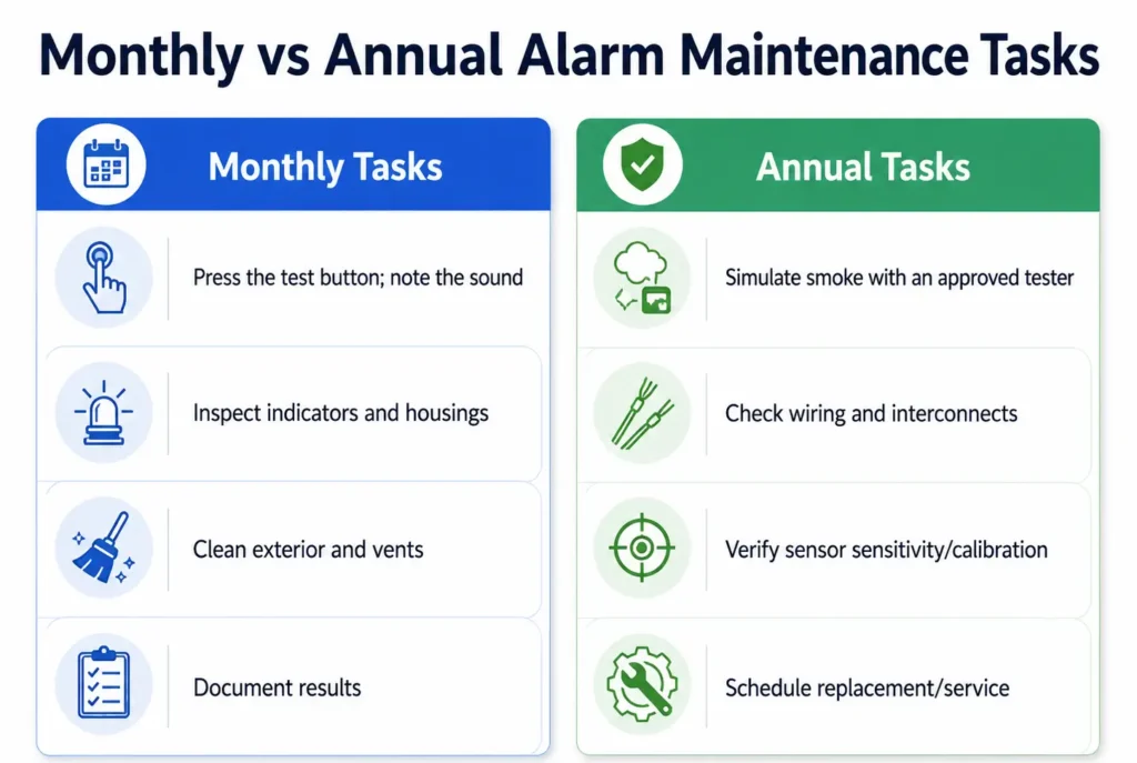 Full Monthly and Annual Alarm Tests/ How to Test a Fire Alarm