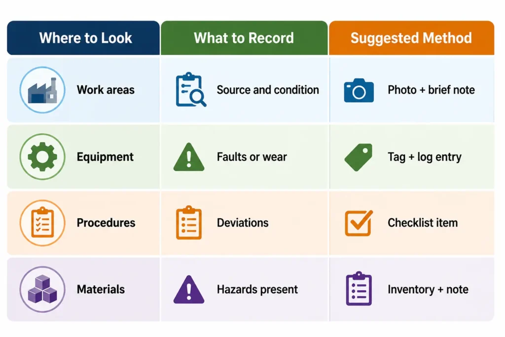 Step 1 - Identify Hazards: Where to Look and How to Record Them / What Are the Five Steps to Risk Assessment