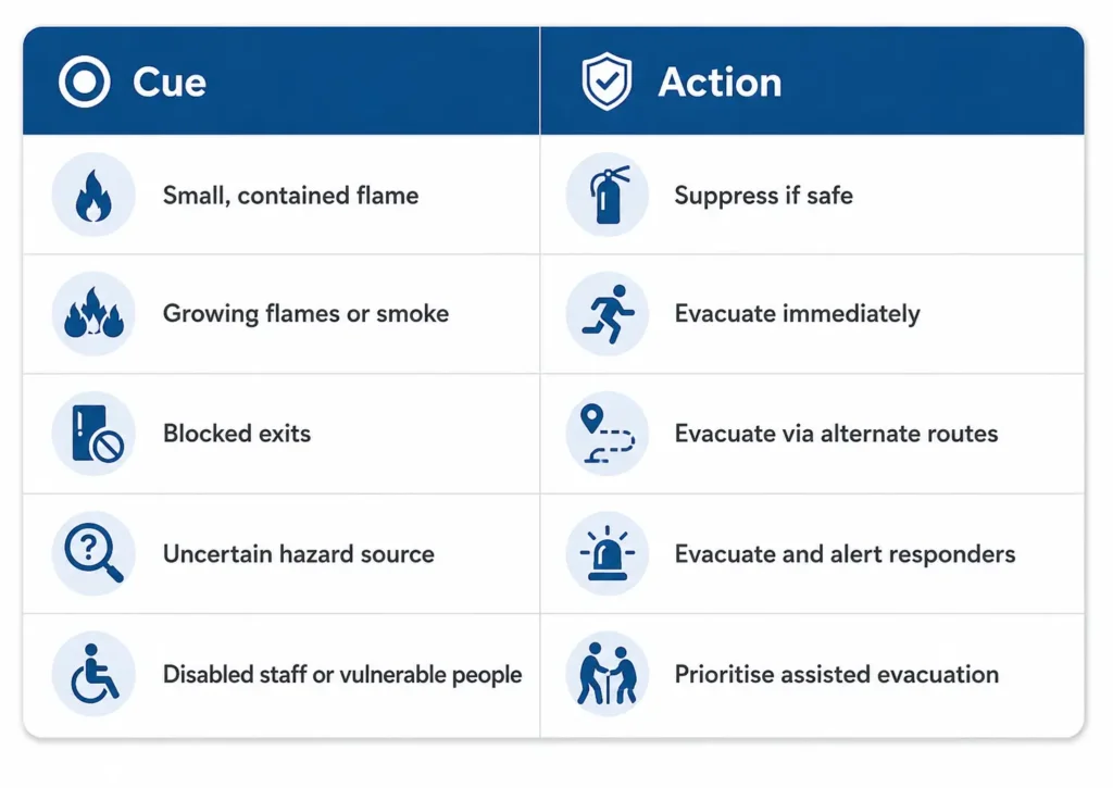 When Should Trained Staff Act: And When to Evacuate? / Who Is Responsible for Using a Fire Extinguisher