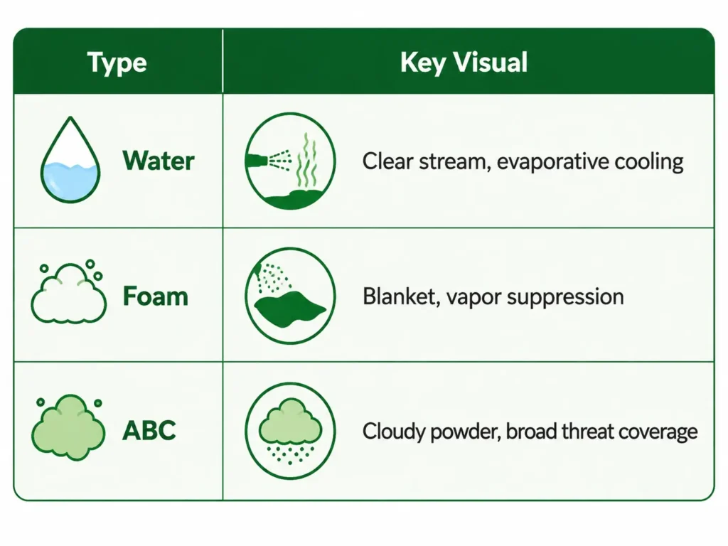 Pros and Cons: Water vs Foam vs Multipurpose (ABC) for Class A / What Fire Extinguisher for Class A